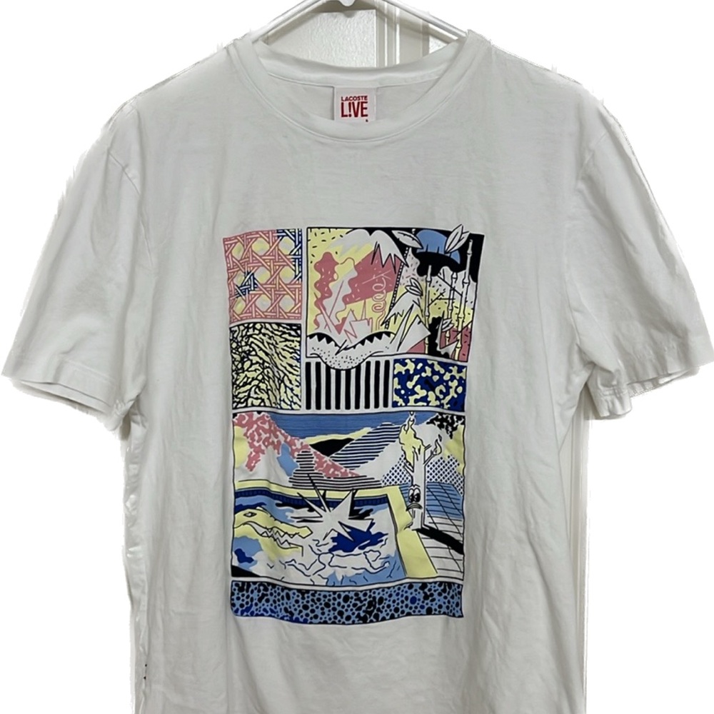 Lacoste Live art graphic t-shirt limited edition size large 6